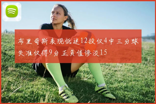 布里奇斯表现低迷12投仅4中三分球失准仅得9分正负值惨淡15